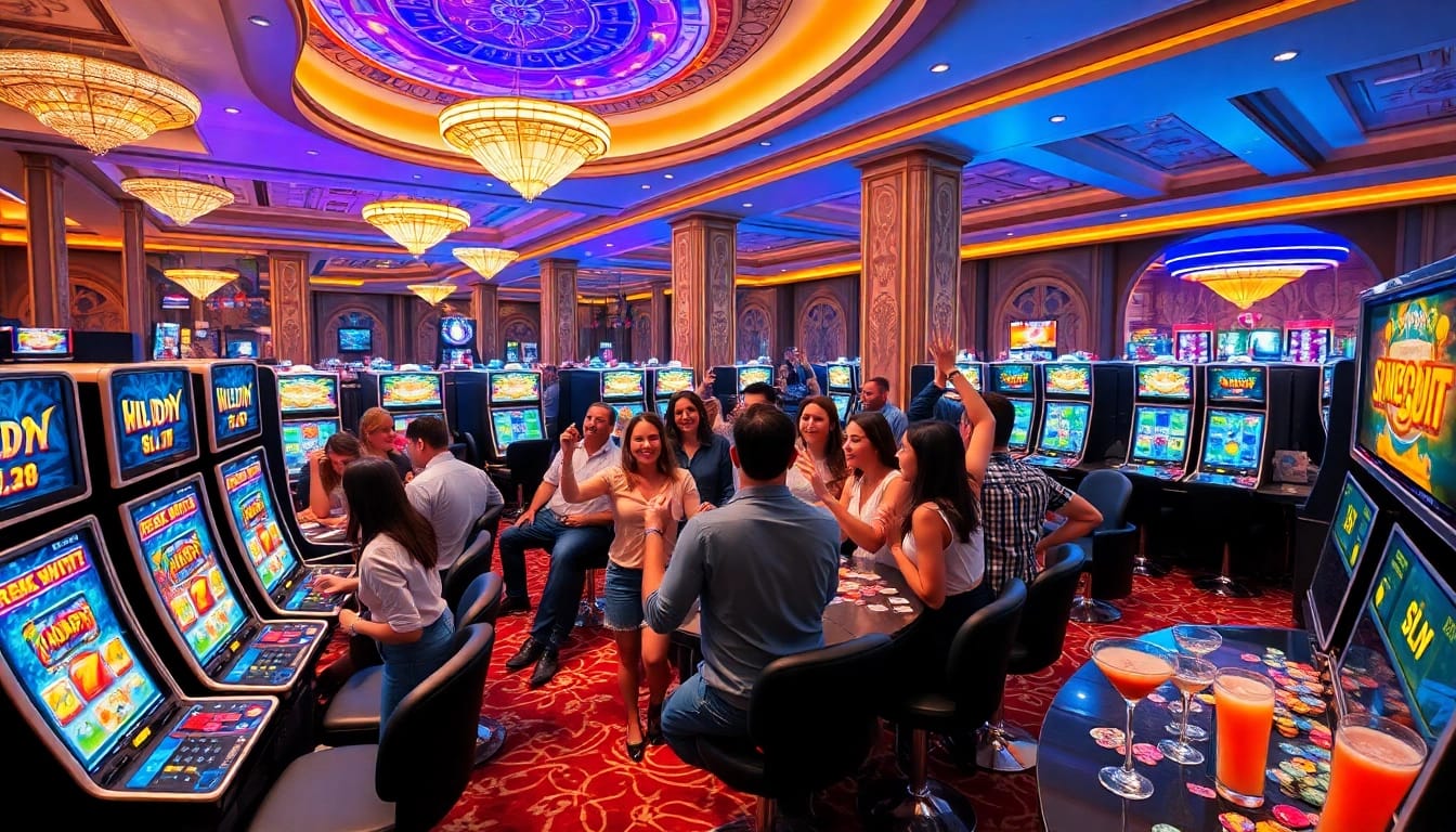 Experience thrilling idn slot gameplay in a vibrant casino environment filled with excitement and winning opportunities.