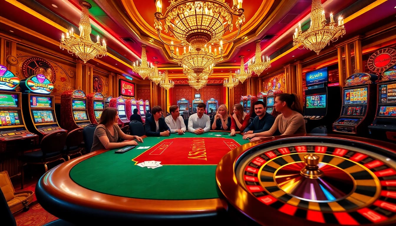 Experience the thrill of gaming at kuwin's luxurious casino, filled with excitement and high-stakes action.