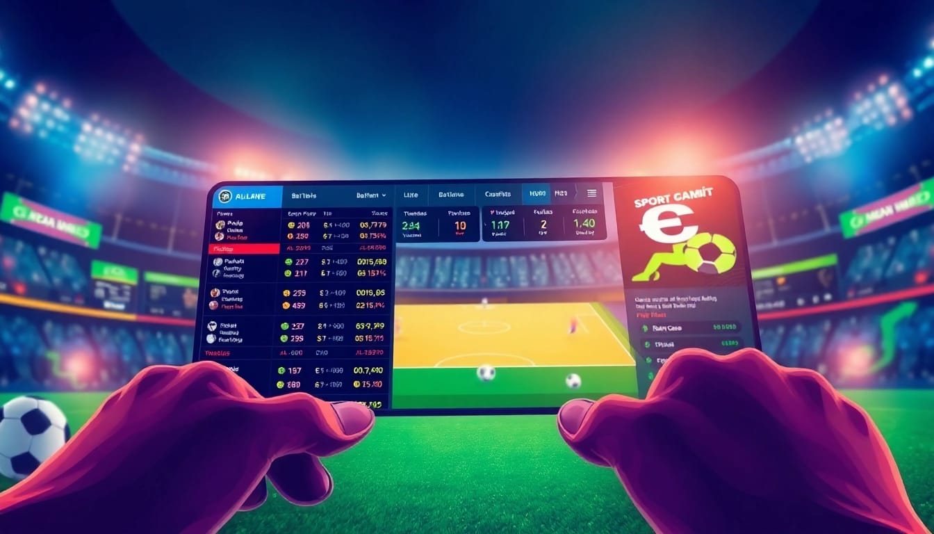 Interactive sports betting interface at https://cacuocbongda.cc/, showcasing engaging odds and live scores.
