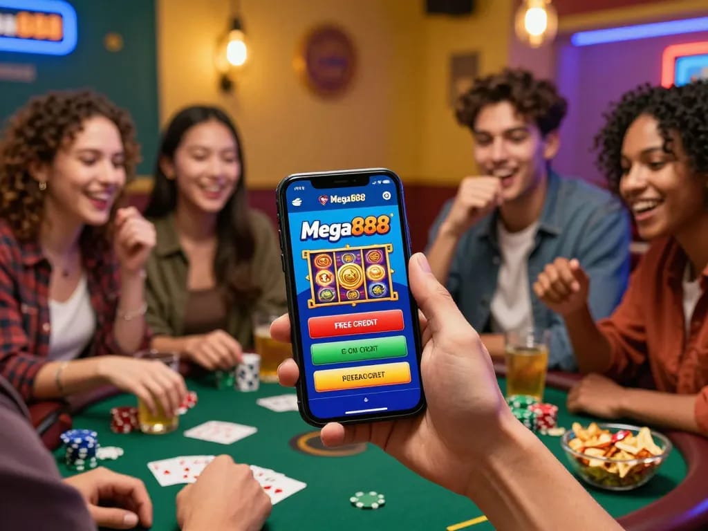 Friends enjoying gaming together while maximizing free credit mega888 through exciting online promotions.