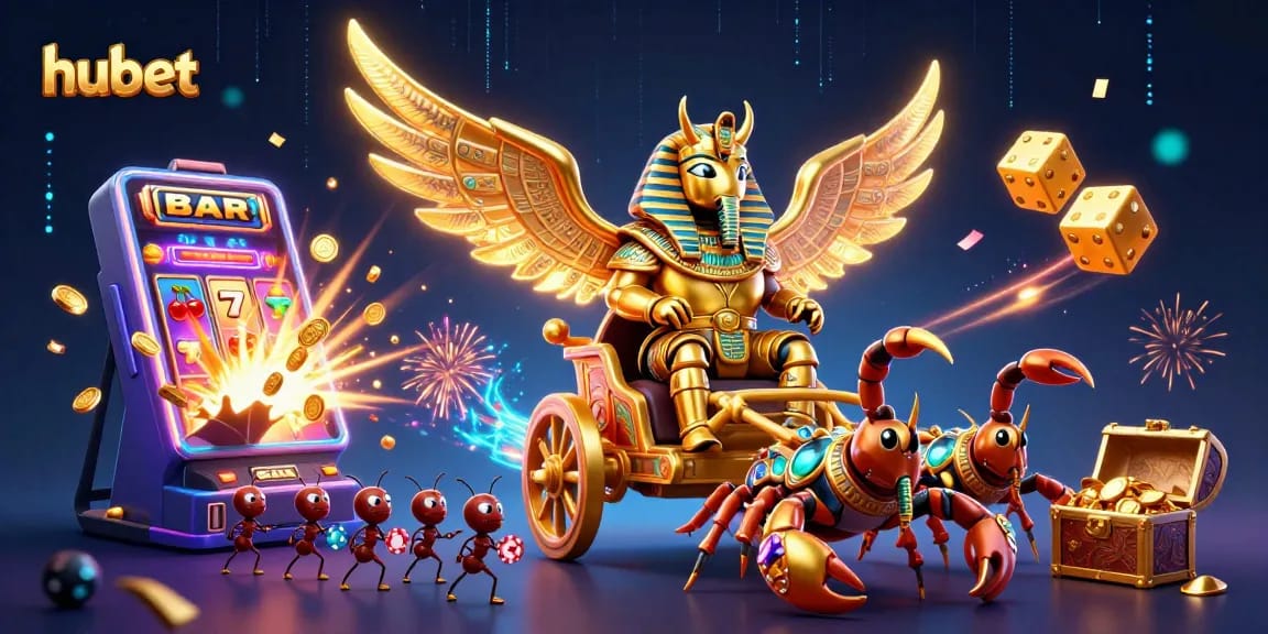 Experience thrilling gameplay at hubet with our dynamic casino illustration featuring exciting slot elements.
