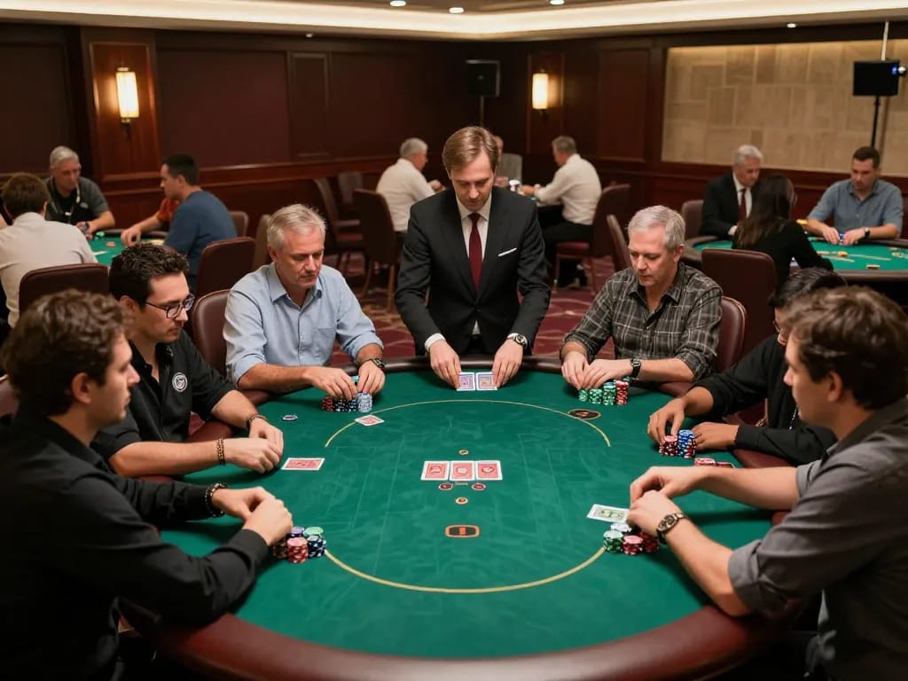 CasinoAtlas reveals a professional poker game in an upscale setting, showcasing strategic play.