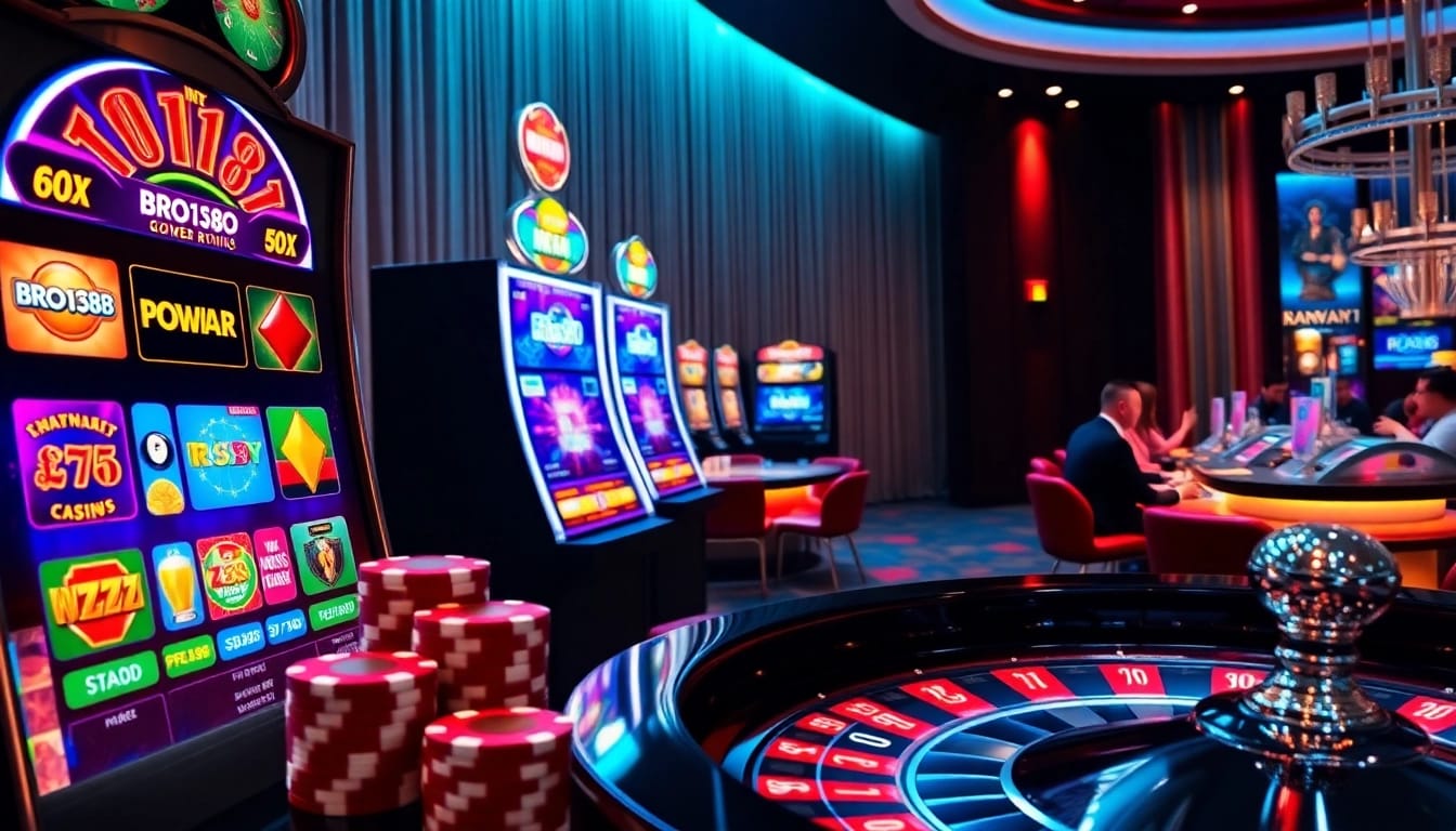 Experience high-stakes excitement at bro138's luxurious slot machines and vibrant casino atmosphere.