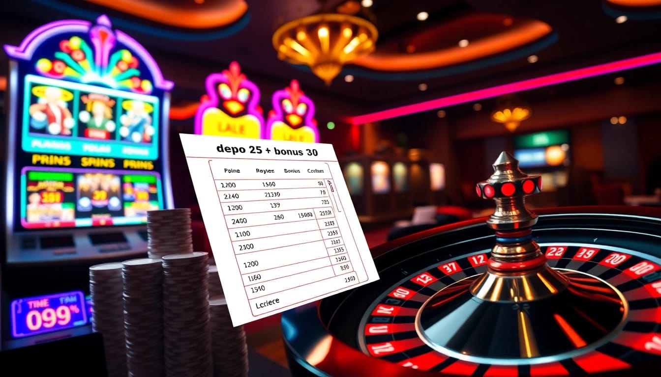 Engage with thrilling online betting experiences featuring depo 25 + bonus 30 and vibrant casino elements.