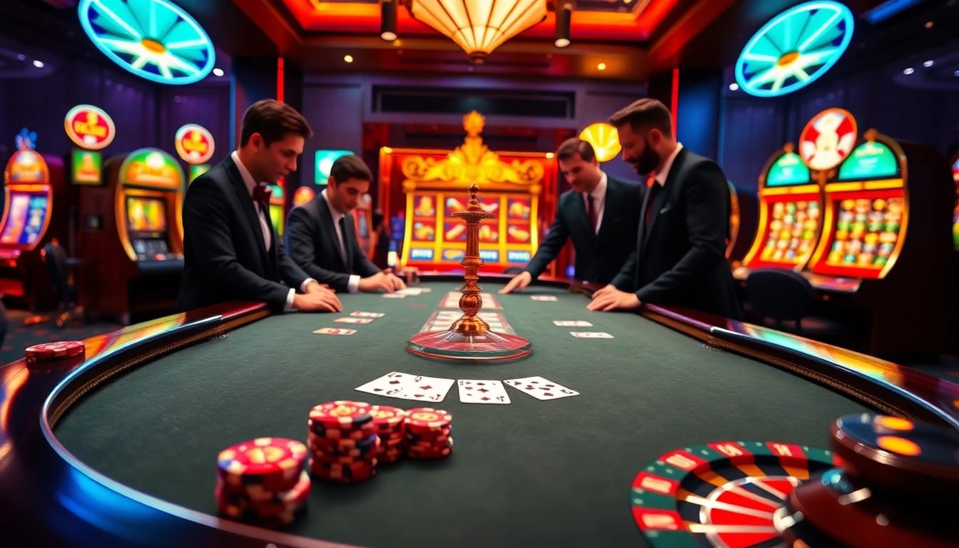 Experience the excitement of home jl55 while playing poker at a luxury casino table filled with action.
