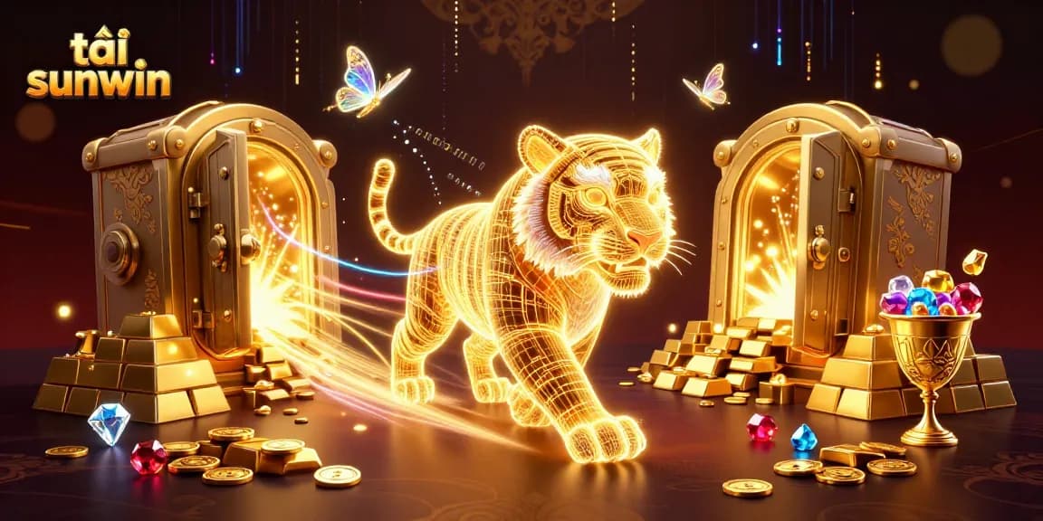 Engage with tải sunwin in this vibrant 3D digital casino scene filled with treasures and fun