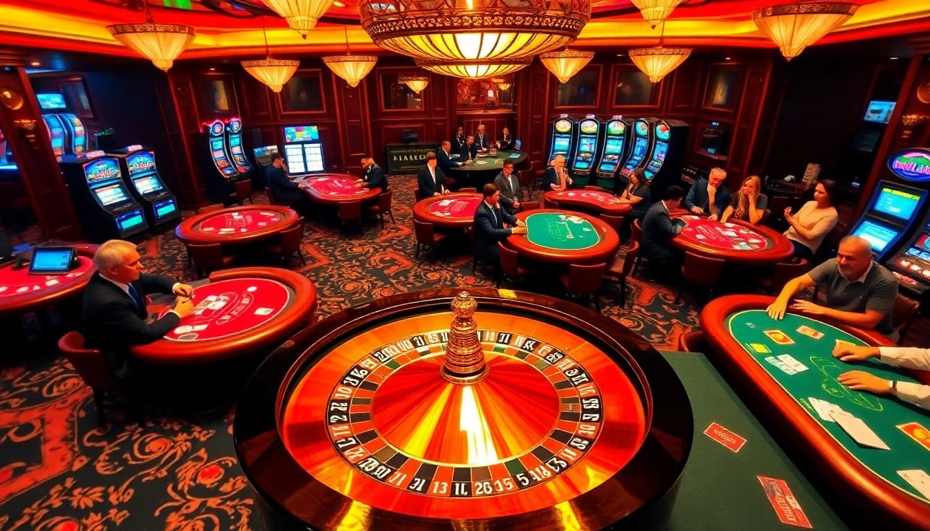 Experience thrilling gameplay at RR88 with vibrant casino elements and engaging players.