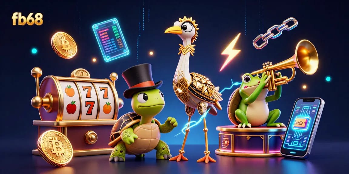Win jackpots at fb68 with captivating 3D casino characters and vibrant slot game elements.