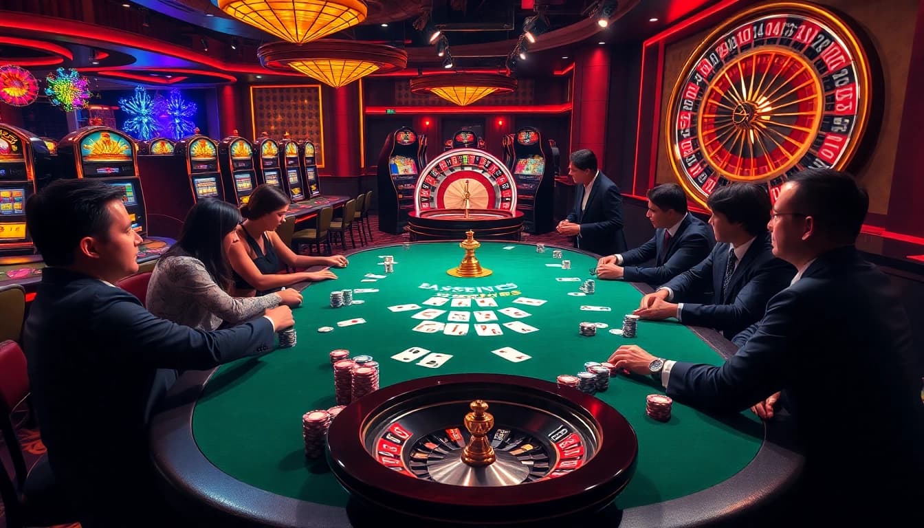Engage in thrilling gameplay with a stunning poker table showcasing a porn game theme, enhancing the thrill of gambling action.
