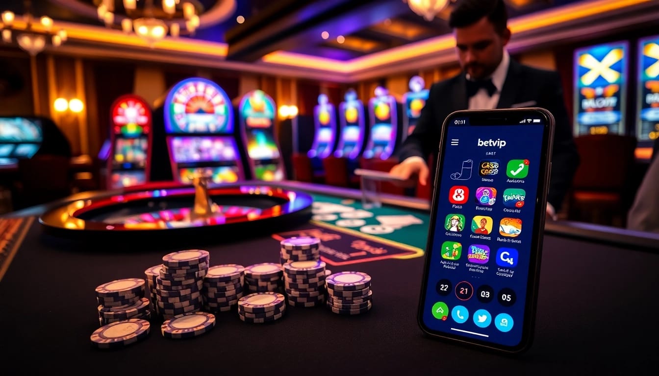 Trải nghiệm cảm giác hồi hộp với ứng dụng BetVIP cùng bàn casino sang trọng và giao diện chơi game cuốn hút.