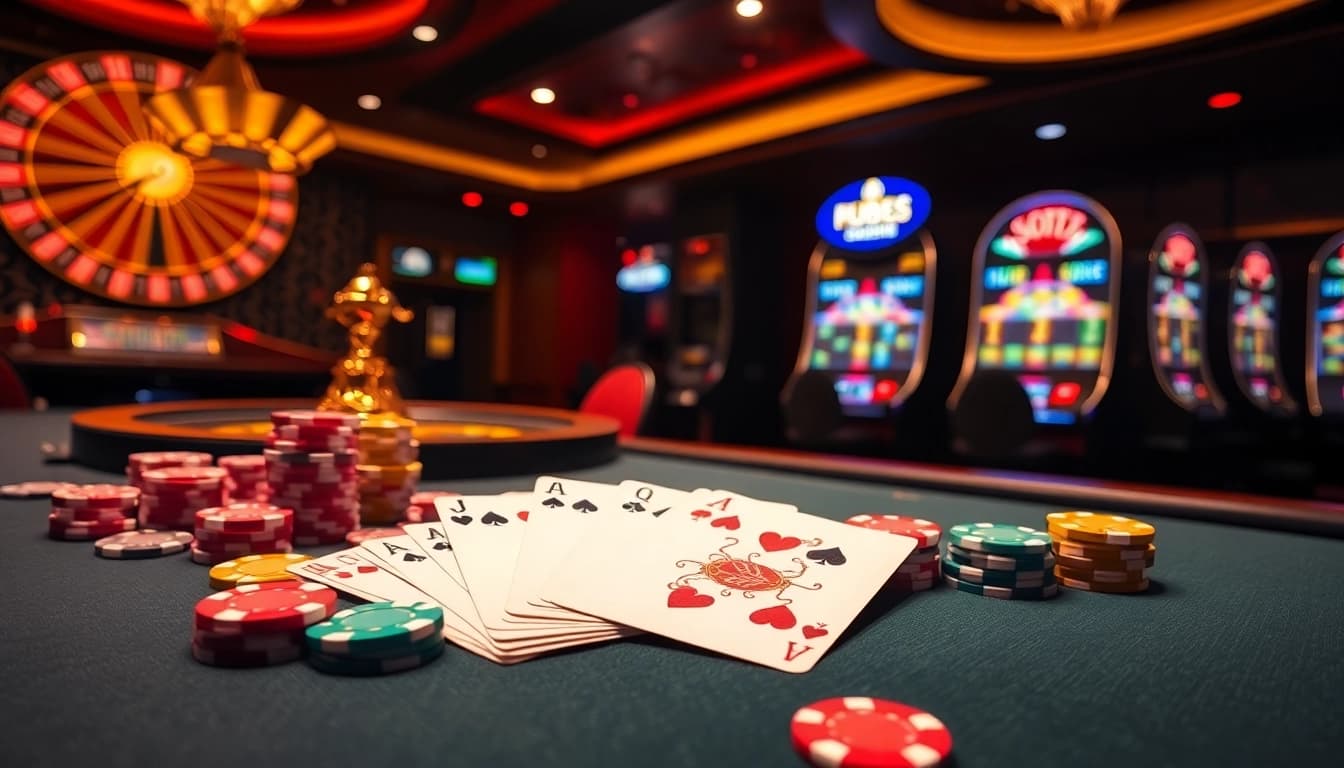 Experience the excitement of kubet88 with vibrant gaming tables and engaging slot machines.
