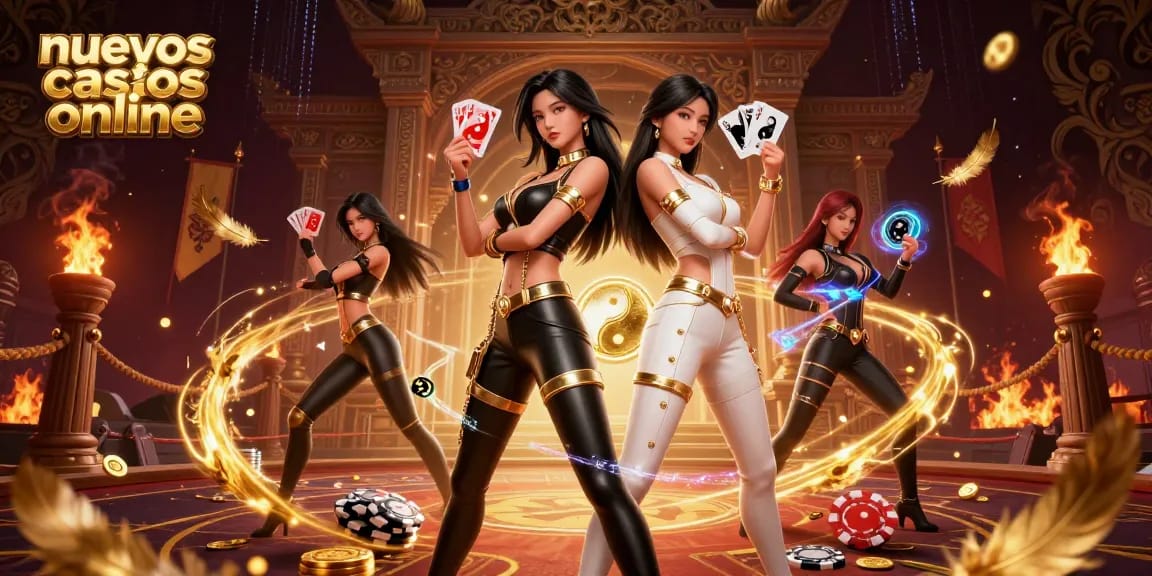 Experience nuevos casinos online with stunning twin Asian women showcasing thrilling card action.