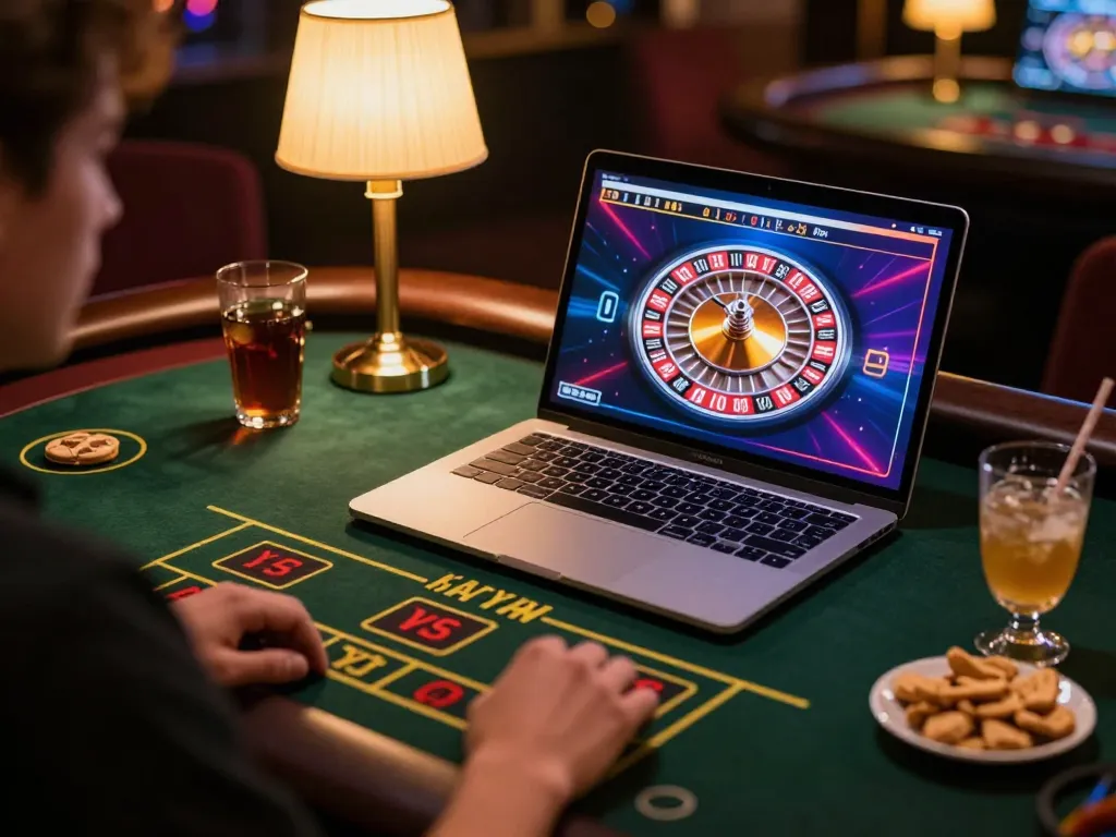 Player enjoying a live dealer game at GO88, showcasing an engaging online casino experience.