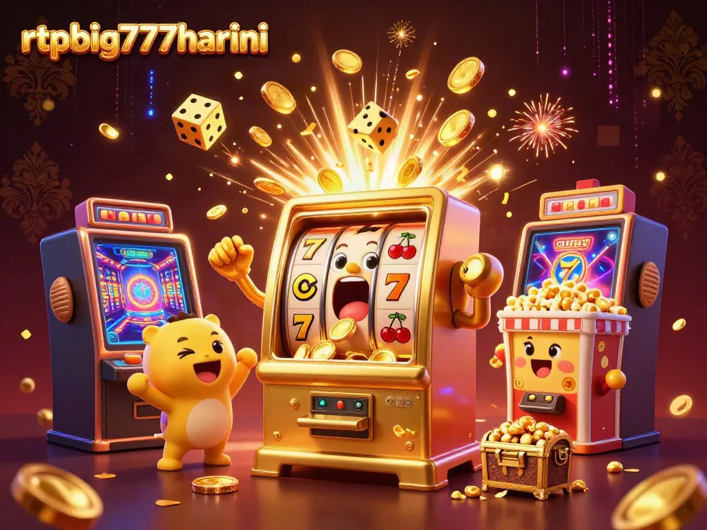 Experience the excitement of rtpbig777hariini with a winning slot machine celebrating a jackpot.