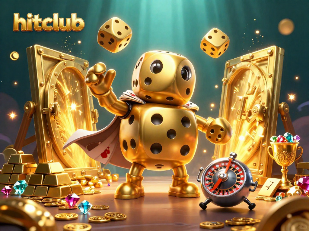 Win big at hitclub with dynamic 3D casino elements illustrating gaming excitement.