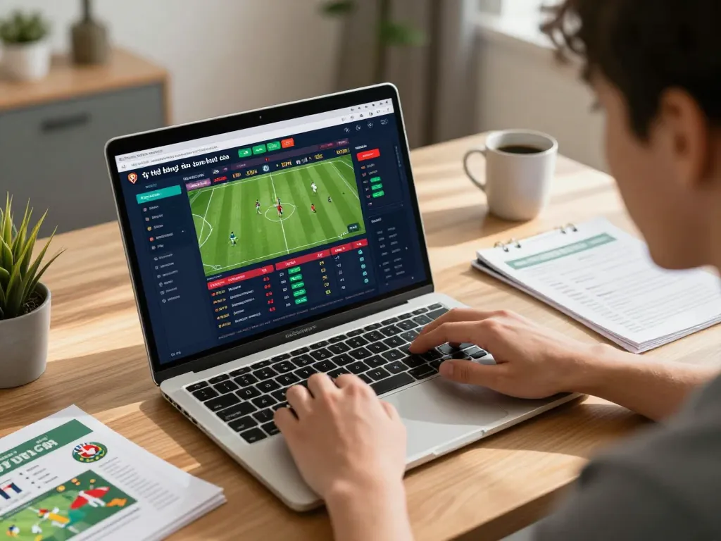 Tỷ lệ bóng đá kèo nhà cái displayed during online sports betting session, highlighting engaging gameplay.