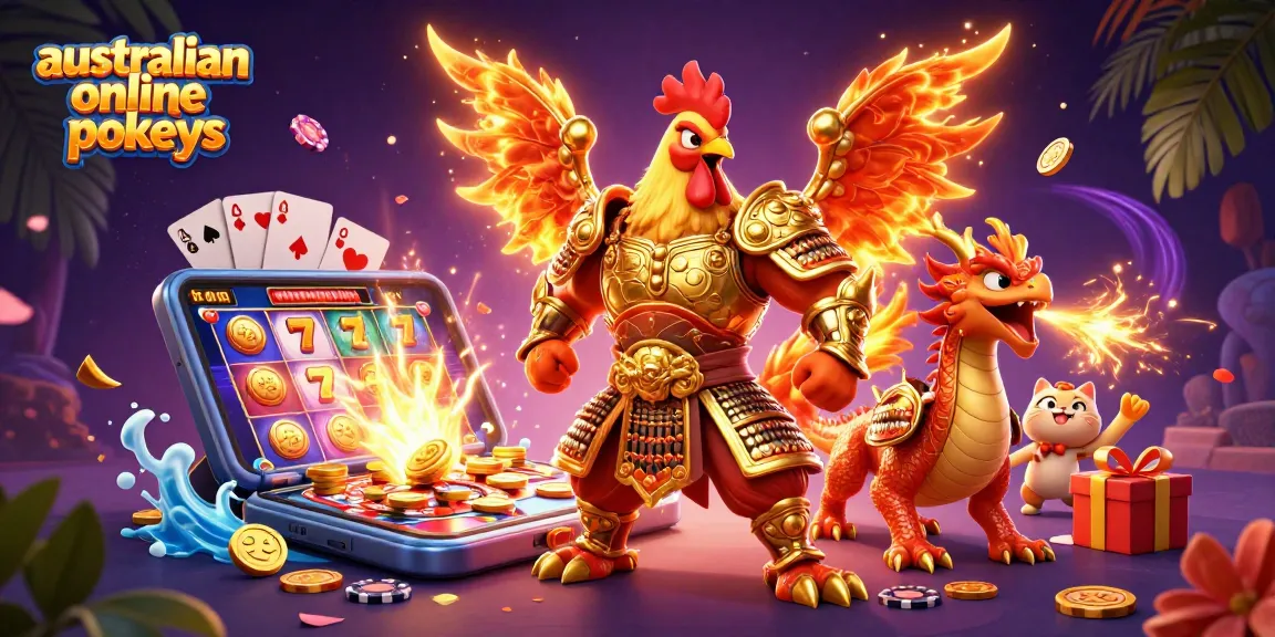 Experience thrilling australian online pokies action with dynamic characters and vibrant game elements.
