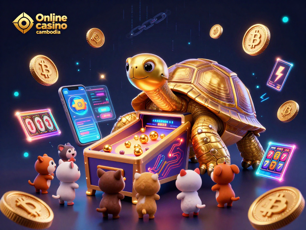 Play engaging games at Online casino Cambodia with a vibrant collection of crypto-themed elements.
