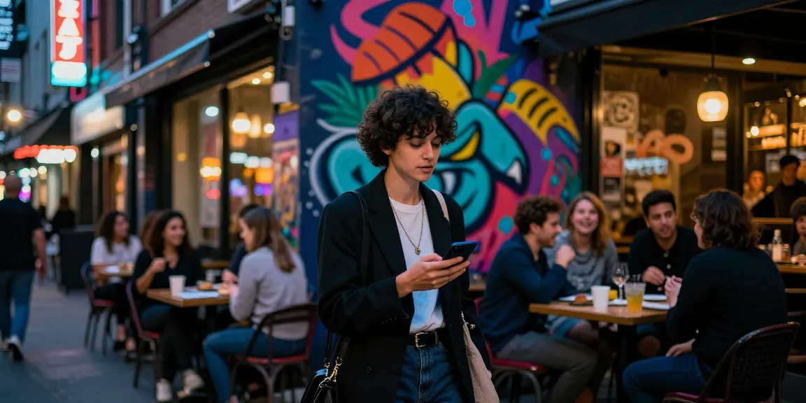 Gái gọi tận hưởng đêm phố sôi động với ánh đèn neon.