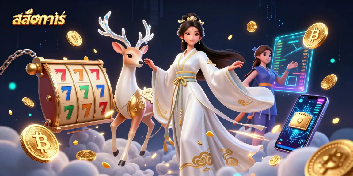 Experience thrilling สล็อตทดลอง gameplay with a romantic scene of a mystical Asian woman, showcasing engaging slots.