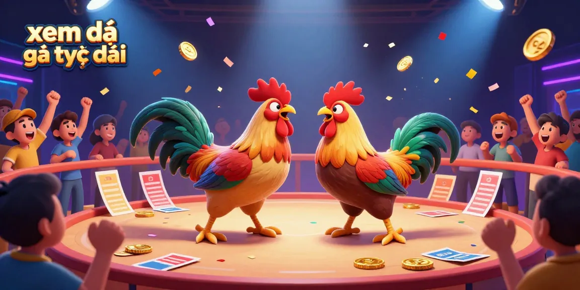 Experience xem đá gà trực tiếp with thrilling action in a dynamic cockfighting arena surrounded by cheering fans.