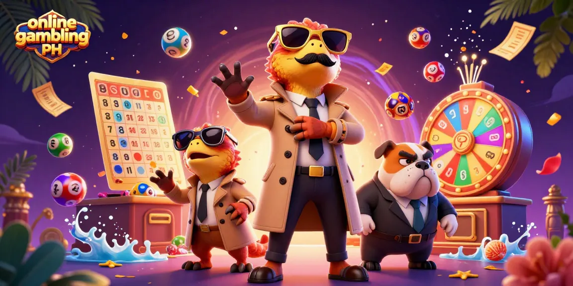 Experience the thrill of online gambling PH in a vibrant VIP casino scene filled with lottery balls and prizes.