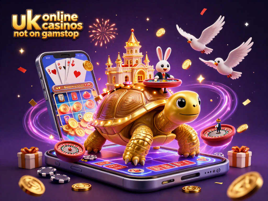 Experience the thrill of uk online casinos not on gamstop with a vibrant 3D casino scene.