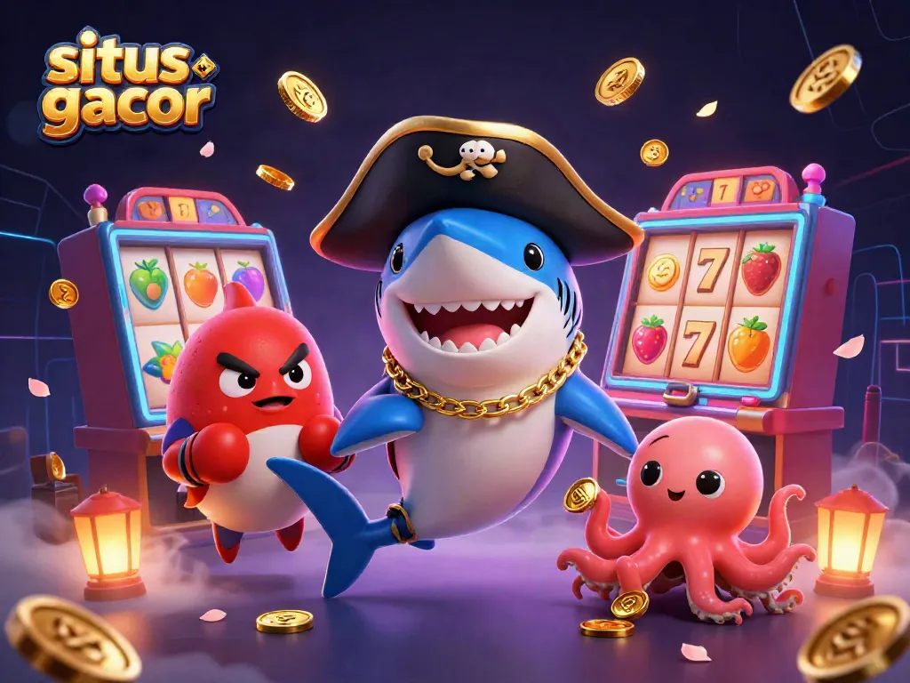 Dapatkan keseruan situs slot gacor dengan ilustrasi karakter lucu mencari keberuntungan di mesin slot