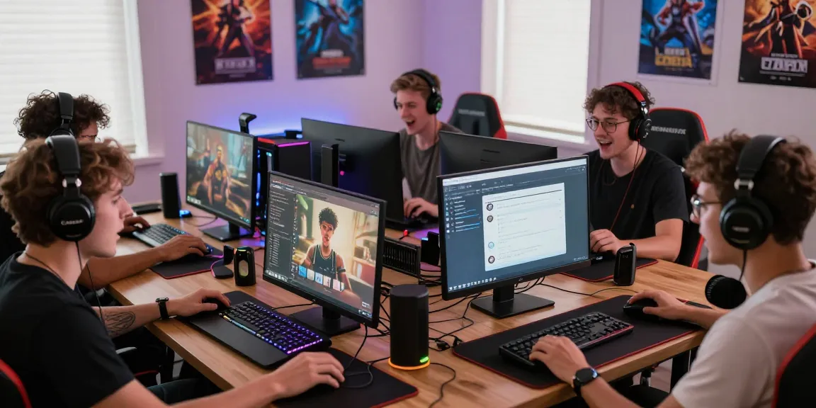 Excited players enjoying mahajitu online gaming with vibrant setup and dedicated customer support.