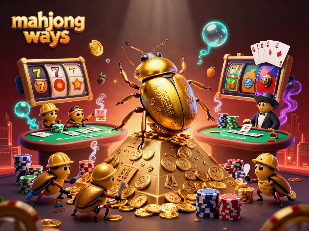 Pemain menikmati Mahjong Ways dengan simbol jackpot emas dan dadu berkilau saat bermain di situs menyenangkan ini.