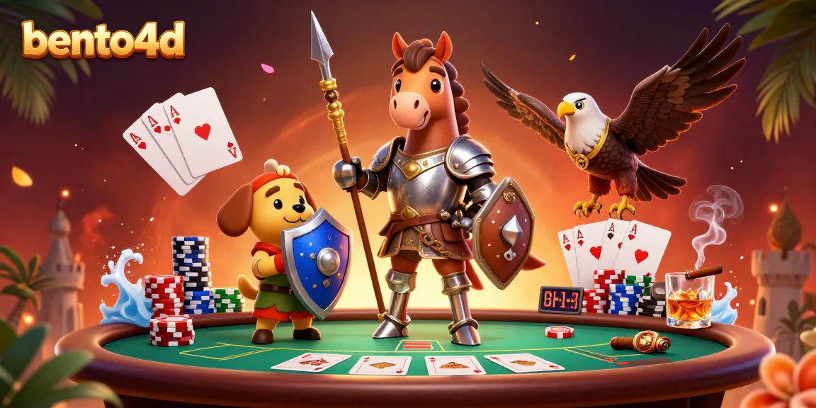 Ikuti aksi poker yang mendebarkan di bento4d dengan kesatria dan elemen perjudian legendaris.
