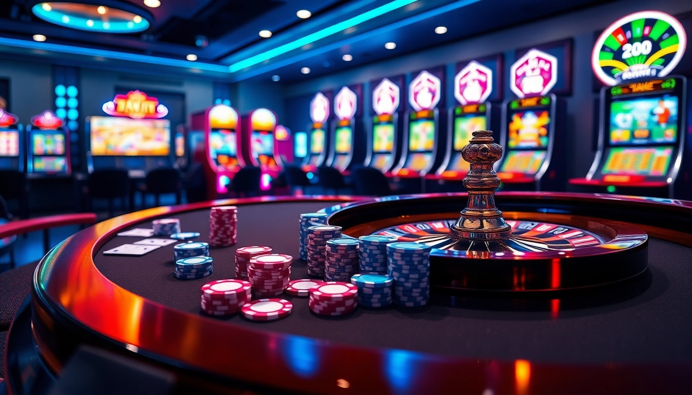 Engage in thrilling gameplay at rik vip, featuring vibrant roulette and luxurious casino tables.