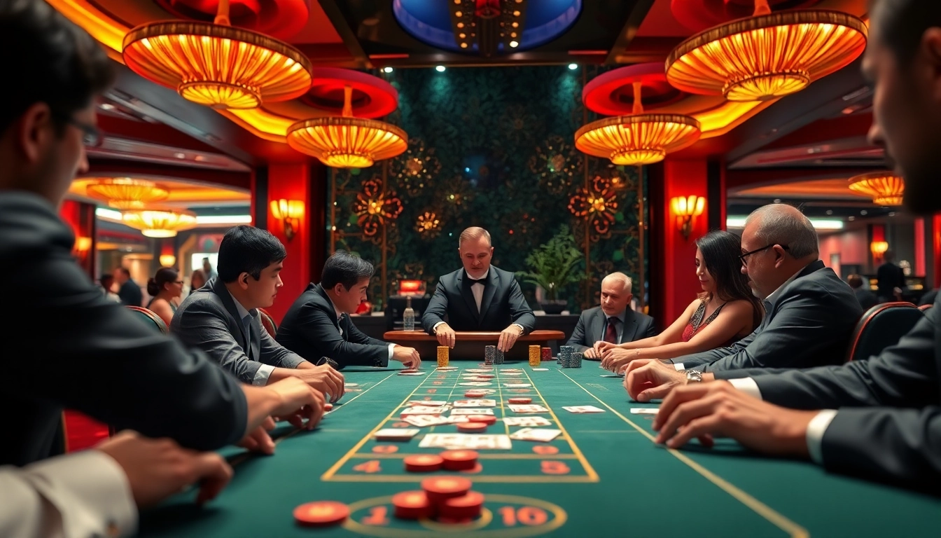 에볼루션 바카라에서 카드 게임을 즐기는 플레이어와 딜러의 생생한 장면