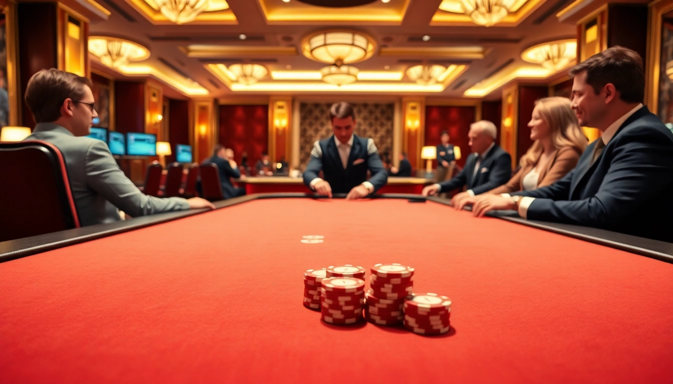 에볼루션 바카라 테이블에서 활기찬 게임을 즐기는 모습의 생생한 장면입니다.